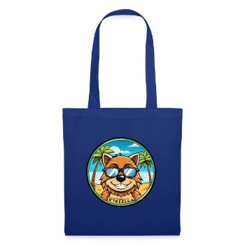 Estrela Mountain Dog Breed Cartoon Sunglass Beach - Sac en tissu - bleu royal - Devant