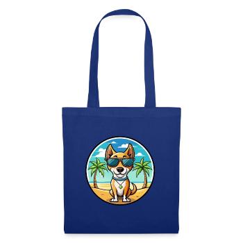 Brasilianischer Terrier Hunderasse Cartoon Sonnenbrille Strand - Stoffbeutel - Royalblau - Vorne