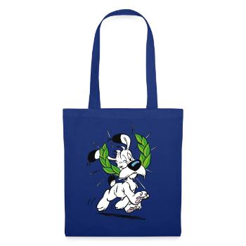 Asterix & Obelix Idefix Mit Lorbeerkranz - Stoffbeutel - Royalblau - Vorne