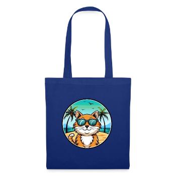 California Spangled Cat Breed Cartoon Sunglasses - Tote Bag - royal blue - Front