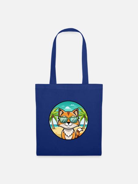 Sokoke Katzenrasse Cartoon Sonnenbrille Strand - Stoffbeutel - Royalblau