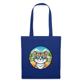 Verdünnte Kattunkatzenrasse Cartoon Sonnenbrille Strand - Stoffbeutel - Royalblau - Vorne