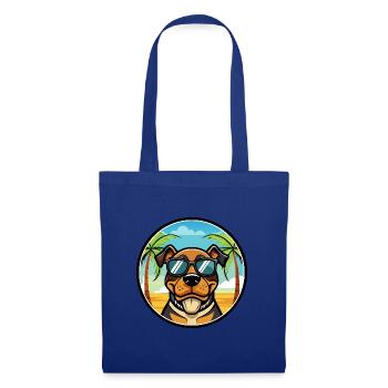 Lunettes de soleil Rottweiler Dog Cartoon Summer Beach - Sac en tissu - bleu royal - Devant