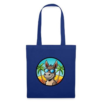 Esel Lustige Cartoon Sommer Strand Sonnenbrille Cool - Stoffbeutel - Royalblau - Vorne