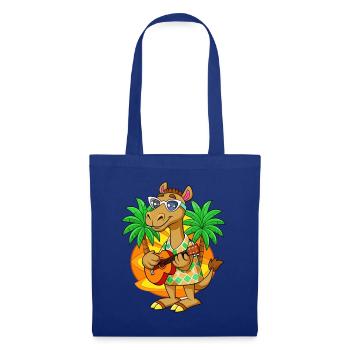 Drôle Camel Dessin animé Plage d’été Lunettes de soleil Guitare - Sac en tissu - bleu royal - Devant