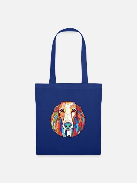 Barsoi-Hunderasse Bunte Aquarell-Illustration - Stoffbeutel - Royalblau