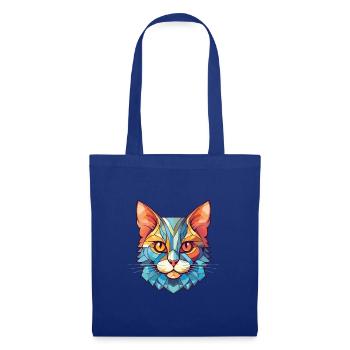 Bambino Katze Rasse Bunte Aquarell Illustration - Stoffbeutel - Royalblau - Vorne