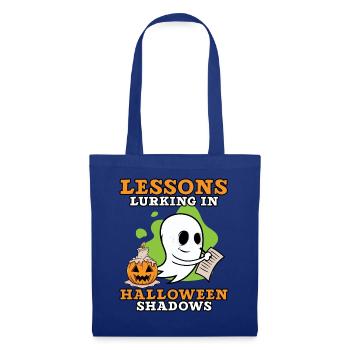 Lektionen, die in den Schatten von Halloween lauer - Stoffbeutel - Royalblau - Vorne