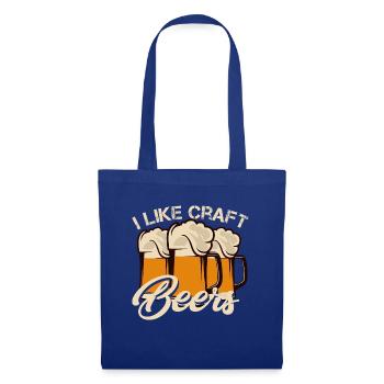 Craftbier Craft Beer Bier Brewery Selbstgebaut - Stoffbeutel - Royalblau - Vorne