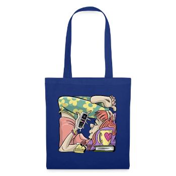 Student Mädchen Box Gehäuse. T-Shirts, Hoodies, Geschenke - Stoffbeutel - Royalblau - Vorne