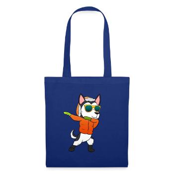 Husky Weihnachtsgeschenk - Stoffbeutel - Royalblau - Vorne