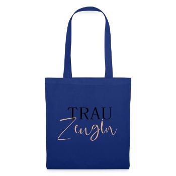 Trauzeugin - Stoffbeutel - Royalblau - Vorne