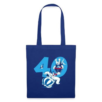 Asterix & Obelix 40. Geburtstag Design - Stoffbeutel - Royalblau - Vorne
