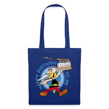 Asterix & Obelix Asterix Alles Gute Zum Geburtstag - Stoffbeutel - Royalblau - Vorne