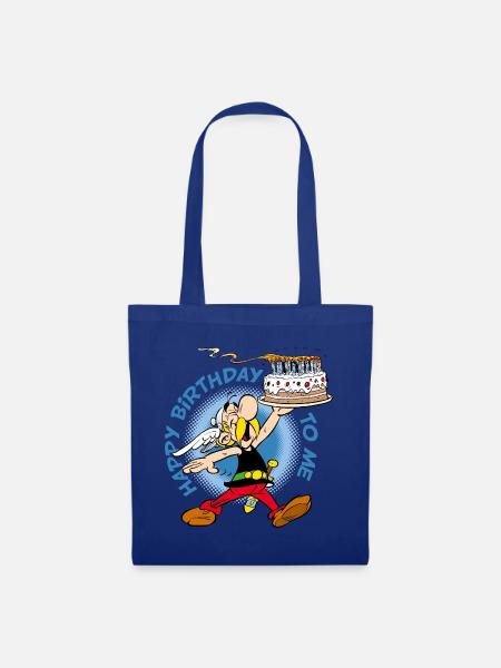 Asterix & Obelix Asterix Alles Gute Zum Geburtstag - Stoffbeutel - Royalblau
