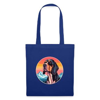 Hanover Hound Hund Rasse Cartoon Kawaii Aquarell - Stoffbeutel - Royalblau - Vorne