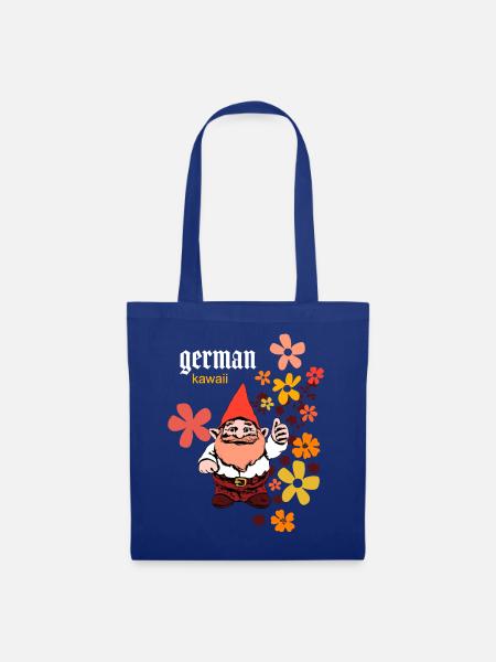 German kawaii Design - Stoffbeutel - Royalblau