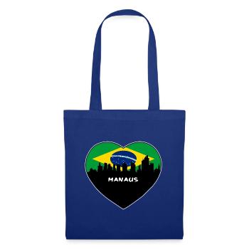 Manaus Brasilien Flagge Skyline Reise Souvenir - Stoffbeutel - Royalblau - Vorne