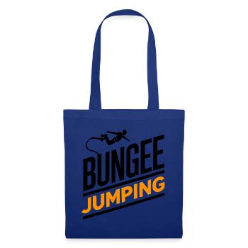  Bungee Jumper Geschenkidee, Bungy Jumps, Bungee - Stoffbeutel - Royalblau - Vorne