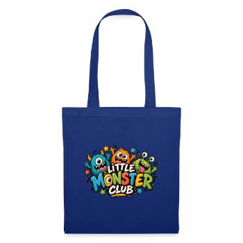 Little Monster Club – Buntes Monster Kinderdesign - Stoffbeutel - Royalblau - Vorne