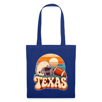 Texas Football Sonnenuntergang - Stoffbeutel - Royalblau - Vorne