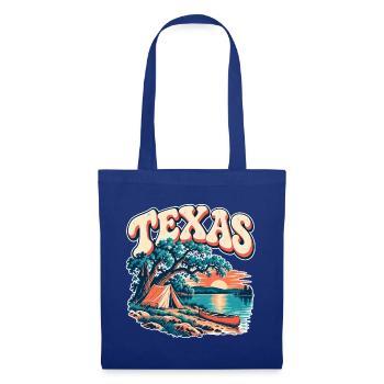Texas Sunset Camping am See - Stoffbeutel - Royalblau - Vorne