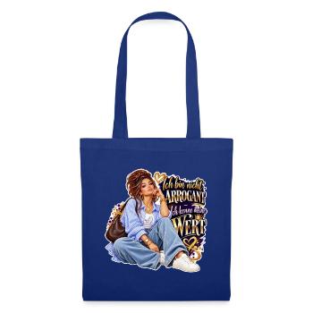 Ich kenne meinen Wert – Glam Empowerment - Stoffbeutel - Royalblau - Vorne