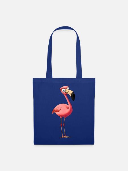 Cooler Flamingo - Stoffbeutel - Royalblau