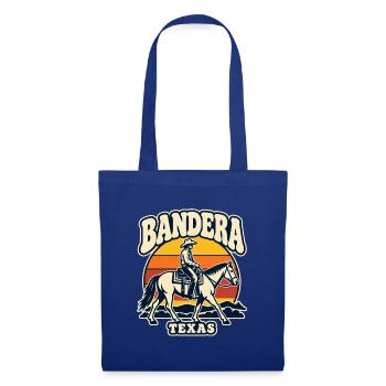 Bandera Ranch Cowboy Sunset - Stoffbeutel - Royalblau - Vorne