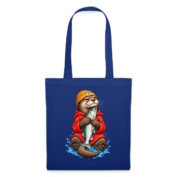 Otter Angler - Stoffbeutel - Royalblau - Vorne
