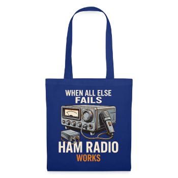 Ham Radio Works: Wenn Alles Scheitert - Stoffbeutel - Royalblau - Vorne