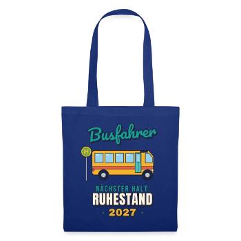 Busfahrer Rente 2027 – Nächster Halt: Ruhestand - Stoffbeutel - Royalblau - Vorne