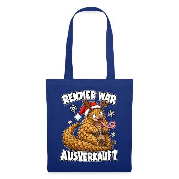 Rentier War Ausverkauft Pangolin - Stoffbeutel - Royalblau - Vorne