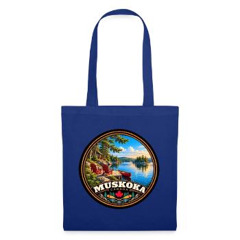 Muskoka Kanada Natur Wald Landschaft Urlaub - Stoffbeutel - Royalblau - Vorne