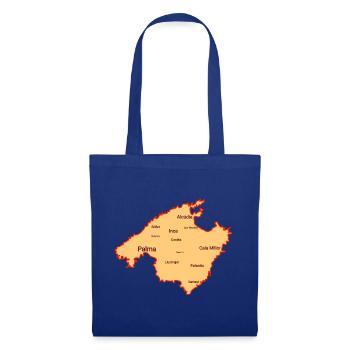 Mallorca spanien insalkarte  - Stoffbeutel - Royalblau - Vorne