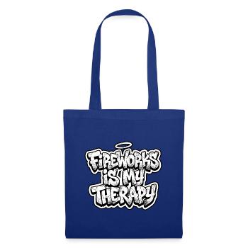 Fireworks Is My Therapy - Stoffbeutel - Royalblau - Vorne