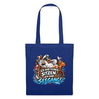 Ich hab Seegang Cartoon - Stoffbeutel - Royalblau - Vorne