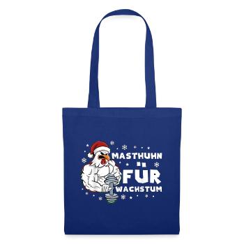 Masthuhn Für Wachstum Weihnachten Gym Kraftsport - Stoffbeutel - Royalblau - Vorne