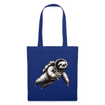 Faultier als Astronaut – Schwarz-Weiß - Stoffbeutel - Royalblau - Vorne