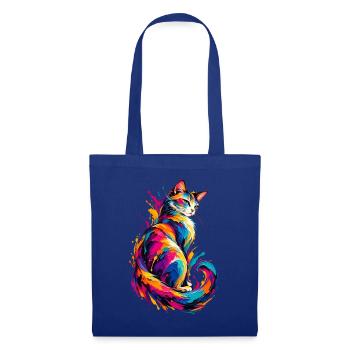 Chromatische Katze - Stoffbeutel - Royalblau - Vorne