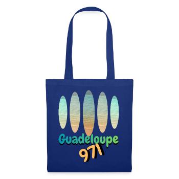 Guadeloupe 971 Strand- und Urlaubsfarben - Stoffbeutel - Royalblau - Vorne