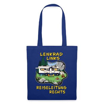CAMPING LENKRAD LINKS REISELEITUNG RECHTS - Stoffbeutel - Royalblau - Vorne