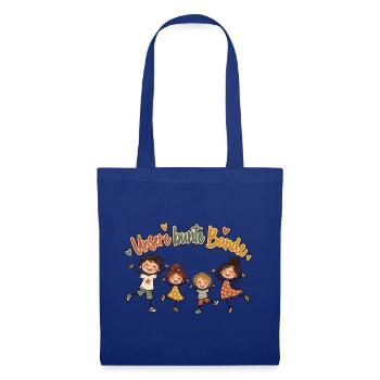 Familien Shirt personalisierbar mit Namen  - Stoffbeutel - Royalblau - Vorne
