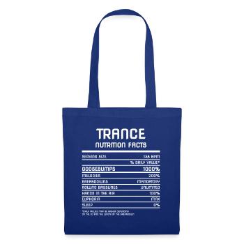 Trance Nutrition Facts - 138 BPM - Stoffbeutel - Royalblau - Vorne