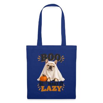  Boo But Make It Lazy Französische Bulldogge - Stoffbeutel - Royalblau - Vorne