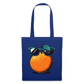 Orange mit dunkler Sonnenbrille - Stoffbeutel - Royalblau - Vorne