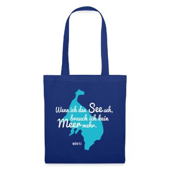 Müritz - Wenn ich den See seh - Stoffbeutel - Royalblau - Vorne