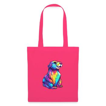 Otter buntes Aquarell Karikatur Kawaii Tier - Stoffbeutel - Azalea - Vorne