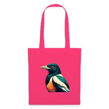 Pie Dessin animé Personnage Animal de compagnie coloré - Sac en tissu - rose azalée - Devant