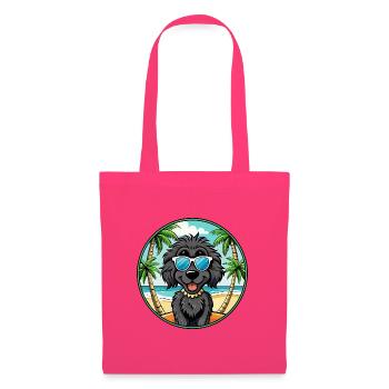 Schwarze russische Terrier Hunderasse Cartoon Sonnenbrille - Stoffbeutel - Azalea - Vorne